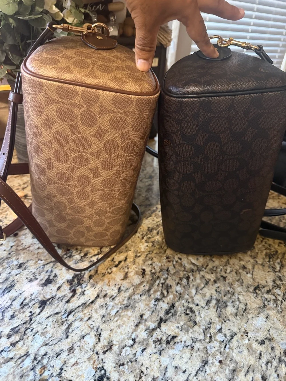 Coach Signature Rowan satchel  Bag - Black & Brown
